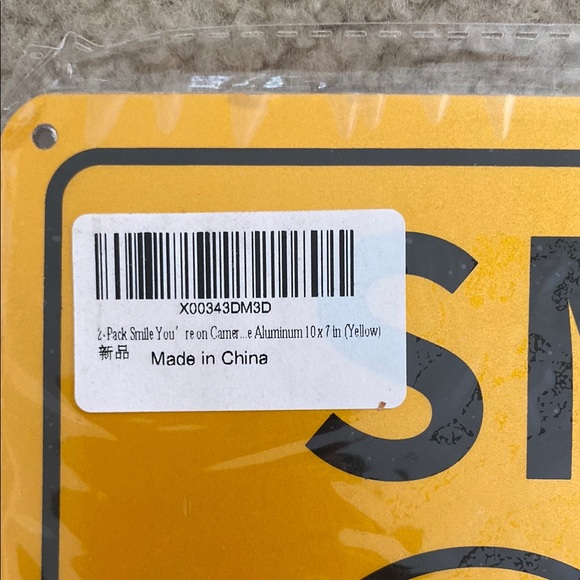 Security Camera Warning‎ Sign - Yellow - Picture 2 of 3